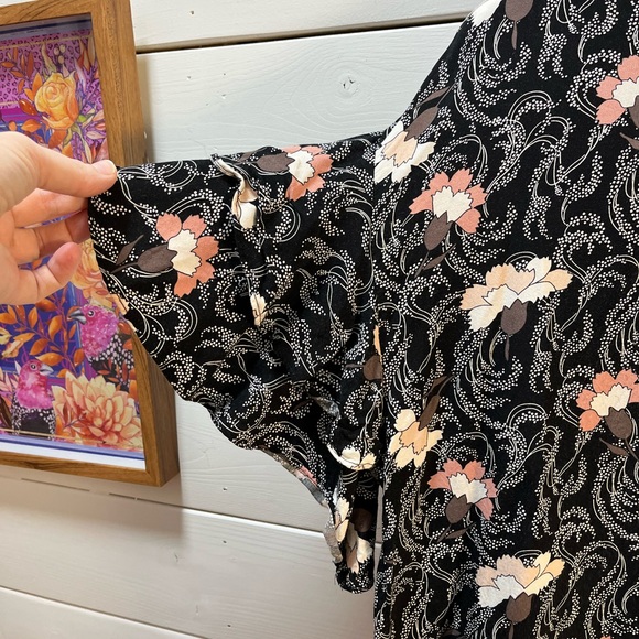 PART TWO Black Floral Print Blouse – Size 42 - Picture 4 of 7
